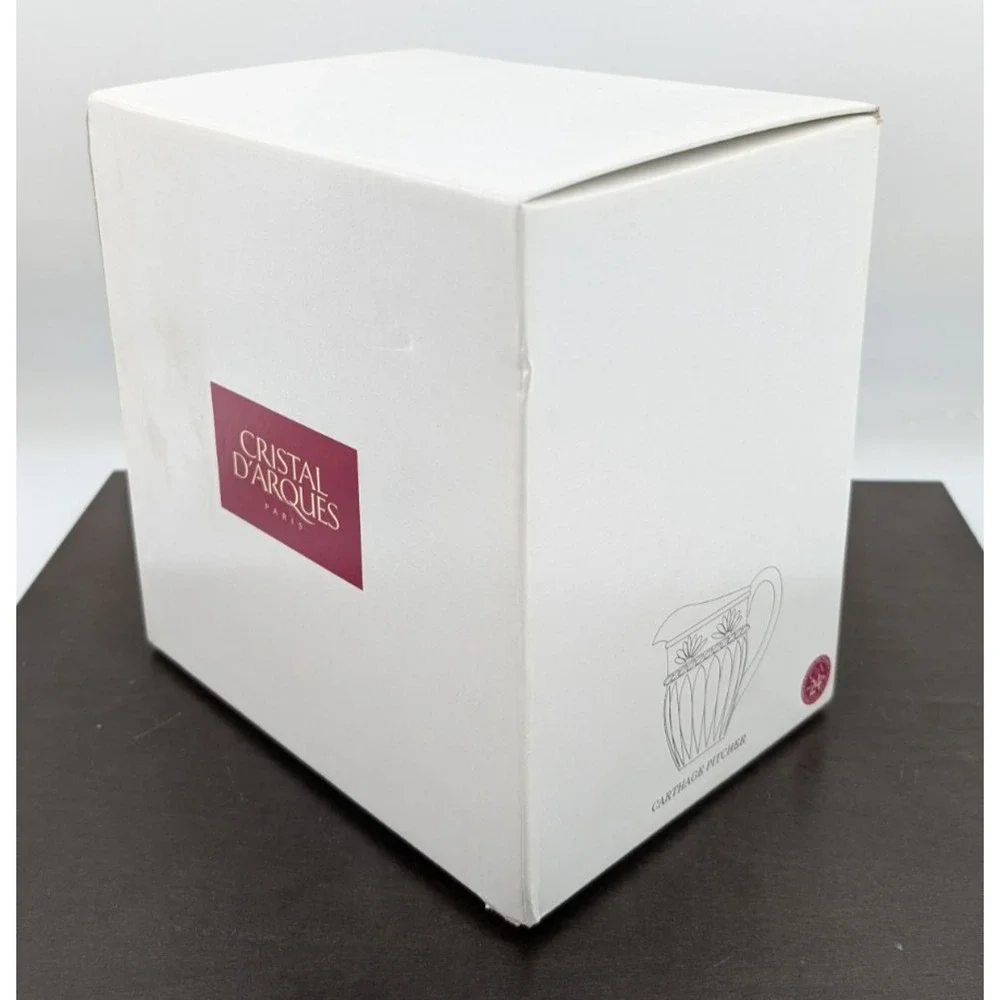 Vintage Cristal D'Arques Durand Carthage Crystal Pitcher France 48OZ in Box